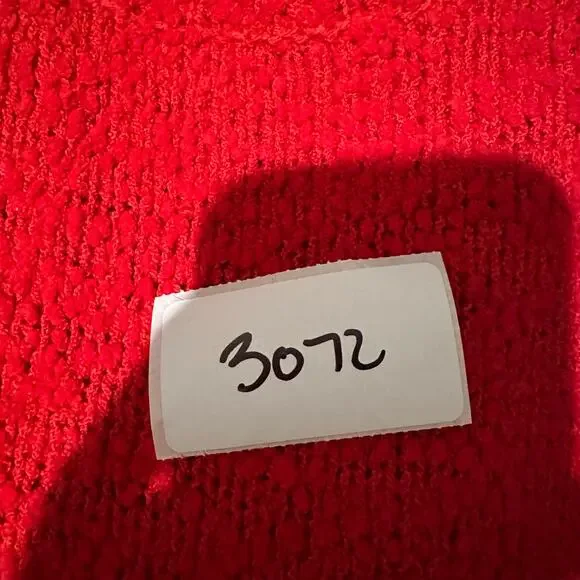 SANCTUARY Women's Popcorn Crew Neck Sweater Size L In Red - Picture 9 of 9